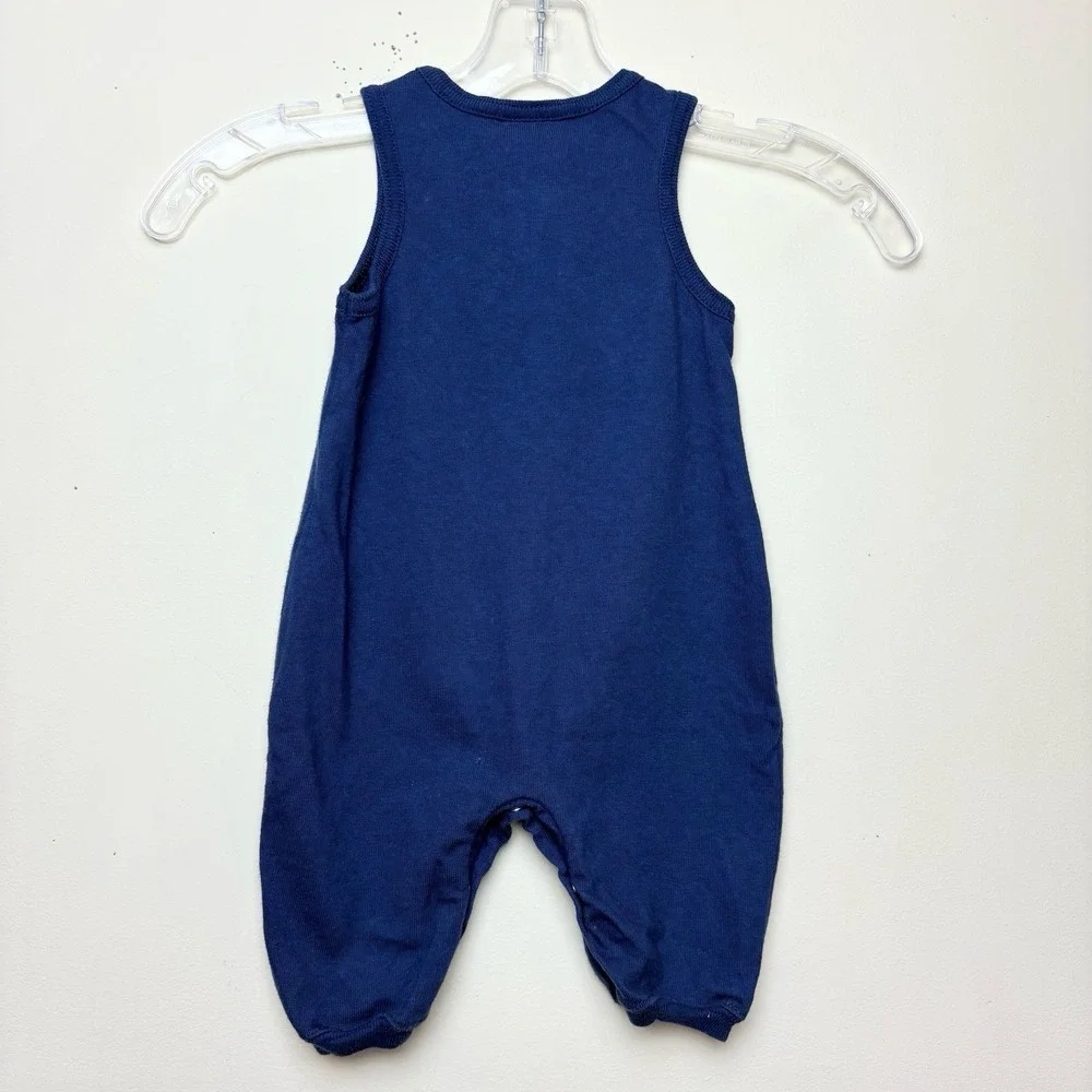 Vintage 1999 Carter's John Lennon‎ Artwork Navy Romper, Size 3-6 Months